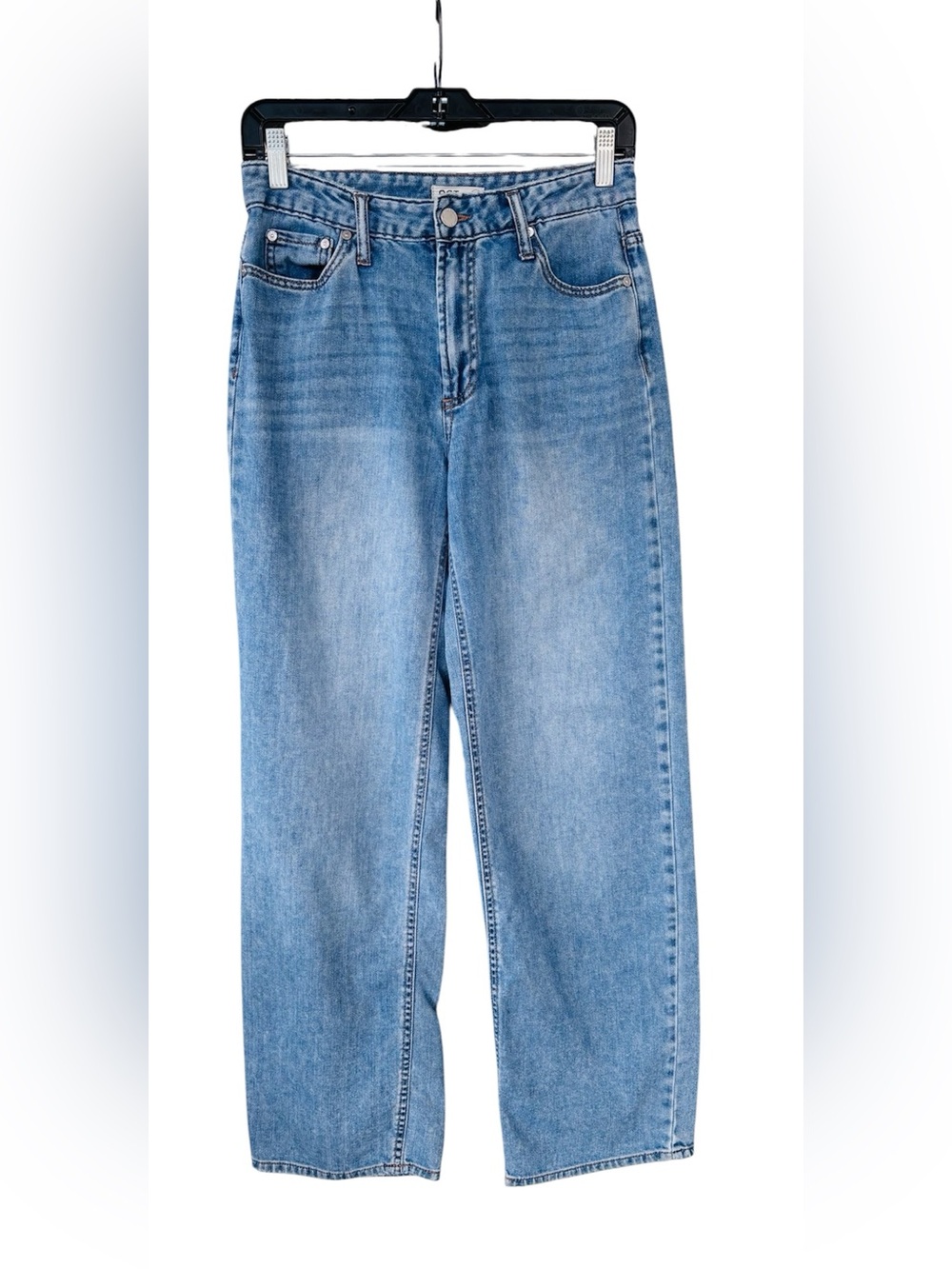 OAT New York Cloud Luxe Denim Wide Leg Jeans Medium Wash High Rise Size 4/27